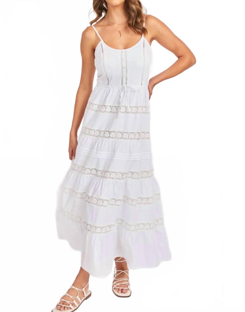 NEW SADIE & SAGE lowtide tiered dress in white
